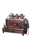KUTLU Bayrak 3 Demlikli Bakır Çay Kazanı - 1
