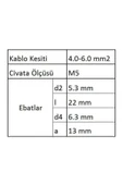 Yuvarlak Uçlu İzoleli Kablo Ucu 100'Lü Gyu506 - 3