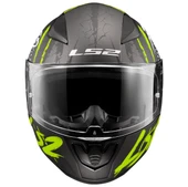 LS2 Rapıd 2 Race Raven Mat Siyah-gri-neon Sarı Kask L Beden - 2