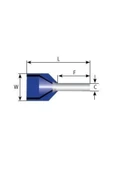 500 Adet 2x1,5 Mm 8,0 Izoleli Çift Girişli Yüksük - 1