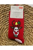 Ekinoks EKİNOKS YILBAŞI DESENLİ YENİYIL KONSEPTLİ TERMAL ÇORAP SOKET ÇORAP-MERRY CHRİSTMAS - 4