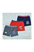 Tutku 3 Adet Çocuk Elastan Baskılı Boxer 0253 - 1