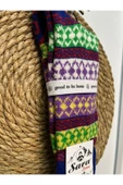SARA DONNA GELENEKSEL DESENLİ YÜN FOLKLOR DİZALTI ÇORAP - ÇEYİZ İÇİN HOMEWEAR YÜN ÖRGÜ EV ÇORABI - 7