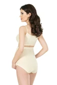 Jel Lingerie Kadın Toparlayıcı Ten Rengi Pamuklu Esnek Likralı 3'lü Hamile Külot - 3