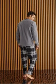 Pijamoni tissue Ekose Polar Erkek Pijama Takımı - 1