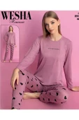 WESHA Yumuşacık Nefes Alan Milan Kumaş Pijama Takımı( 1 beden büyük alınması önerilir) - 2