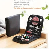 27 Parça Taşınabilir Dikiş Seti - Ev Seyahat Dikiş Aracı ve Makas, İplik, İğne, Mezura, Düğmeler - 3