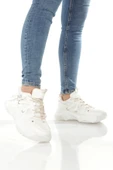 Dussel Beyaz Krem Sneaker Günlük Spor Ayakkabı - 1