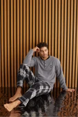 Pijamoni tissue Ekose Polar Erkek Pijama Takımı - 3