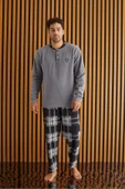 Pijamoni tissue Ekose Polar Erkek Pijama Takımı - 2