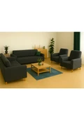 Özlü Home Maksi Çekyat Örtüsü, Kaymaz, Terletmez, Yakmaz, 3+3+1+1 SİYAH - 3