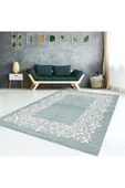 AACAP Dantel Detaylı, Su Yolu Lastikli Kadife Halı Örtüsü - 1
