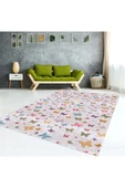 AACAP Çok Kelebekli Desenli Yıkanabilir, Modern Lastikli Halı Örtüsü - 1