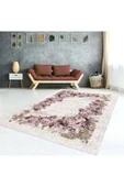 AACAP Pembe Gül Detaylı Pembe Halı Örtüsü - 1