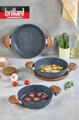 Alpha Bio Granit  3'lü Sahan Seti 18-20-24 cm - 1