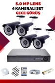 6 Kameralı Set - 5MP Sony Lensli Full Hd Gece Görüşlü Güvenlik Kamerası Sistemi - BSRHOMEVOW - 1