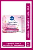 NIVEA AQUA ROSE KIRIŞIKLIK KARŞITI GÜNDÜZ YÜZ BAKIM KREMİ 50ML, GÜL YAPRAĞI YAĞI, KALSİYUM İÇERİKLİ - 1
