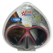 Star Diving Temper Camlı Dalış Maskesi Yetişkin - 51706-KIRMIZI - 4