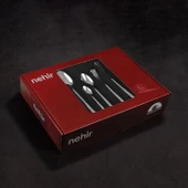 Nehir Sahra Sade 89 Parça 12 Kişilik Kutulu Çatal Bıçak Seti thumbnail 4