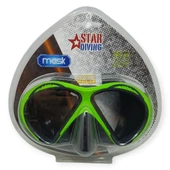 Star Diving Temper Camlı Dalış Maskesi Yetişkin - 51706-YEŞİL - 4