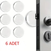 Şeffaf Silikon Mobilya ve Kapı Durdurucu Darbe Pedi 6 lı - 1