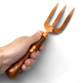 Paslanmaz Çelik Ergonomik Saplı Geniş Bahçe Tırmığı Çapa Tırmık Tarla Çim Peyzaj Bitki Fide Çiçek - 4