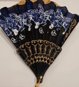 Monalisa Home Otantik Lüks Figürlü  Siyah Yelpaze - 1