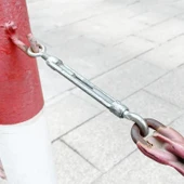 (5 Adet) Çelik Kanca Yük Halat Gerdirme Germe Gergi Galvanizli Paslanmaz M16 Yüksek Dirençli Aparatı - 5