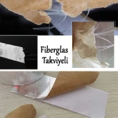 Yapışkanlı Fiberglas Lif Takviyeli Alüminyum Folyo Bant 45 mm x 25 Metre Yanmaz Soba Borusu Bandı - 2