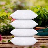 4,adet Premium Kare Kırlent Iç Yastık 1,ci Kalite Elyaf Dolgulu Koltuk Yastığı - 1