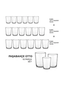 Paşabahçe Otto 96998 18 Parça Bardak Seti thumbnail 4