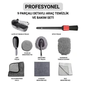 Polham Profesyonel 9 Parçalı Araba, Motorsiklet İçin Detaylı  Araç Temizlik ve Bakım Seti, İç ve Dış Bakım Seti - 1