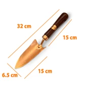 Paslanmaz Çelik Ergonomik Ahşap Saplı Dar Bahçe Küreği Çapa Tarla Çim Peyzaj Bitki Fide Çiçek Aleti - 3