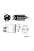 12v Marş Otomatiği Mıtsubıshı Tipi (GÖVDE 50 MM) (2 DELİK-SAĞ FİŞLİ) - 1