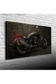 Siyah Motorsiklet Canvas Tablo (60x120) - 1