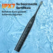 NPO Nicefeel X610-Z Dakikada 40000 Titreşim, Şarjlı Sonic Profesyonel Diş Fırçası-Siyah - 7