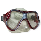 Star Diving Temper Camlı Dalış Maskesi Yetişkin - 51710-KIRMIZI - 1