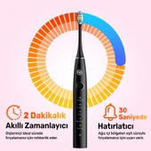 NPO Nicefeel X610-Z Dakikada 40000 Titreşim, Şarjlı Sonic Profesyonel Diş Fırçası-Siyah - 4