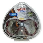 Star Diving Temper Camlı Dalış Maskesi Yetişkin - 51709-KIRMIZI - 4