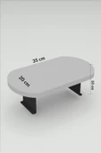 Yan Sehpa Ayarlanabilir Tepsi OVAL Dekoratif Modern Yatay Dikey Koltuk Sehpası EFES - 5