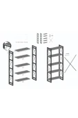 Kitaplık 5 Raflı Ceviz 180 Cm - 4