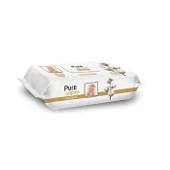 Pure Baby Organic Pamuk Islak Havlu Mendil 90 Yaprak - 1