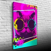 Pop Art Tarzı Eflatun Tonlarda Dekoratif Kanvas Tablo 50 x 70 - 3