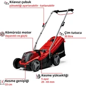 EİNHELL AKÜLÜ ÇİM BİÇME MAKİNESİ 18/33 Lİ (1X4.0AH) - 3