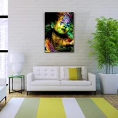 Dekoratif , Soyut , Renkli Kadın Tasvirli  Kanvas Tablo 50 x 70 - 2