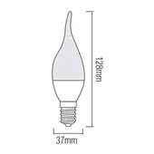 2 Adet Çok Kaliteli E14 Duy 5 Watt, 4200 Kelvin Beyaz Işık Led Ampul, Avize Şamdan Ampulü Mum Ampul - 2