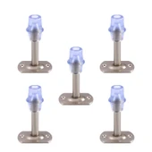 Kapı Stoperi 5 ADET Tamponu Gümüş Krom 8 cm Metal Kapı Durdurucu Tutucu Kapı Altı Üstü Kolu Stopu - 2