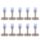 Kapı Stoperi 10 ADET Tamponu Gümüş Krom 8 cm Metal Kapı Durdurucu Tutucu Kapı Altı Üstü Kolu Stopu thumbnail 2