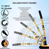 Coofbe Profesyonel Eğimli Teleskopik Mikrofiber Araç Yıkama Fırçası Kuru Islak Oto Yıkama Fırçası - 10