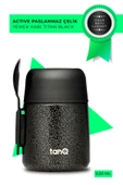 TanQ Ömür Boyu Garantili Bento Paslanmaz Çelik Yemek-Mama Termosu Titan Black 0.50 Lt- (17 Oz) - 1
